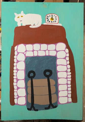 Link to  Cat on FireplaceMcCord Painting, 1988  Product