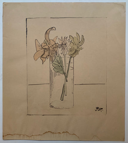 Link to  Flowers in a Glass #03 ✓J.Z, c. 1930  Product