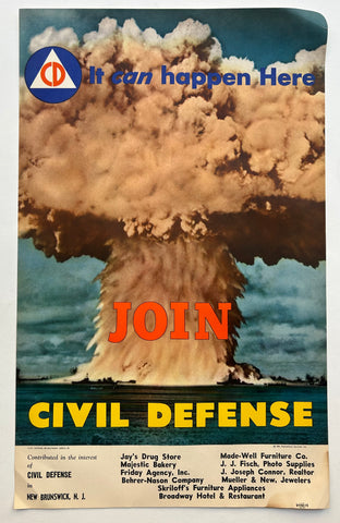 Link to  Join Civil Defense Poster ✓USA, c. 1951  Product