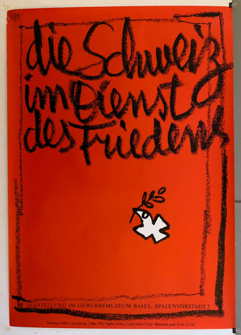 Link to  Die Schweiz im Dienst des Friedens PosterSwitzerland, c, 1965  Product