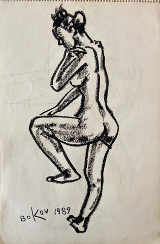 Link to  Female Nude Konstantin Bokov Charcoal DrawingU.S.A, 1989  Product