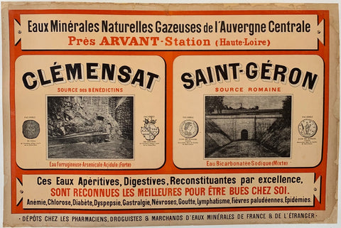 Link to  Eaux Minerales Naturelles Gazeuses de l'Auvergne CentraleFrance, C. 1890  Product