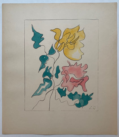 Link to  Yellow and Pink Flowers #18 ✓J.Z, c. 1930  Product