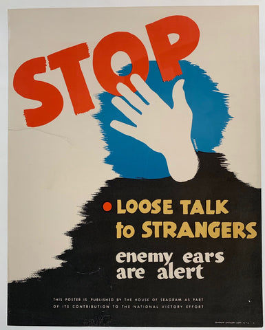 Link to  Stop Loose Talk to Strangers - Enemy Ears are AlertUSA, C. 1945  Product