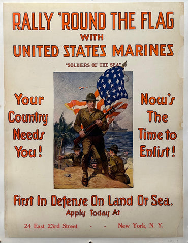 Link to  Rally 'Round the Flag with United States Marine PosterUSA, 1916  Product