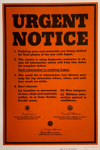 Link to  U.S. Urgent NoticeUSA, 1945  Product