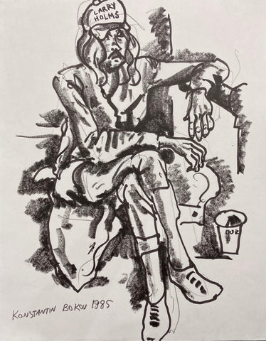 Link to  Larry Holms Konstantin Bokov Charcoal DrawingU.S.A, 1985  Product