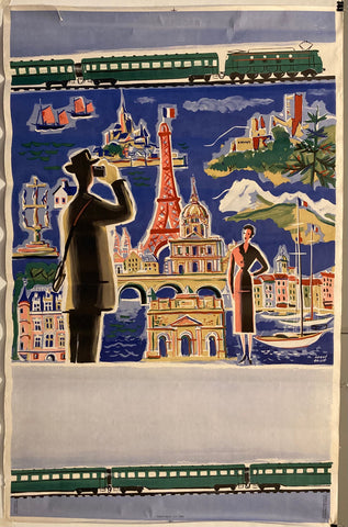 Link to  Hervé Baille S.N.C.F. PosterFrance, 1953  Product