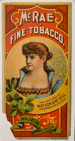 Link to  McRae Tobacco LabelU.S.A., c. 1890  Product