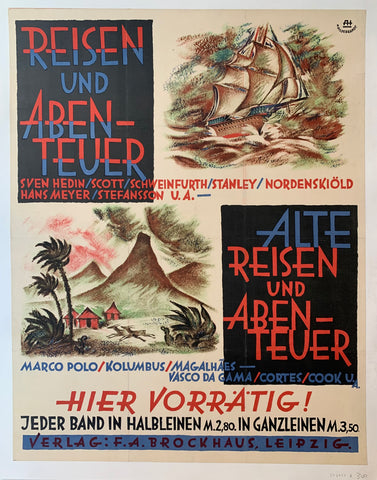 Link to  Reisen und Abenteuer PosterGermany, c. 1935  Product