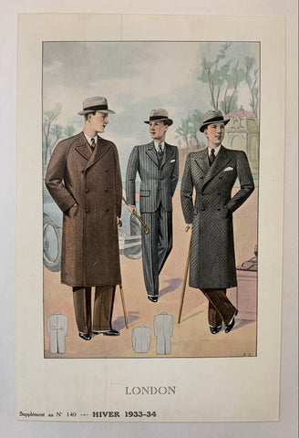 Link to  Three Men London Men's Winter Fashion PosterFrance, 1933.  Product