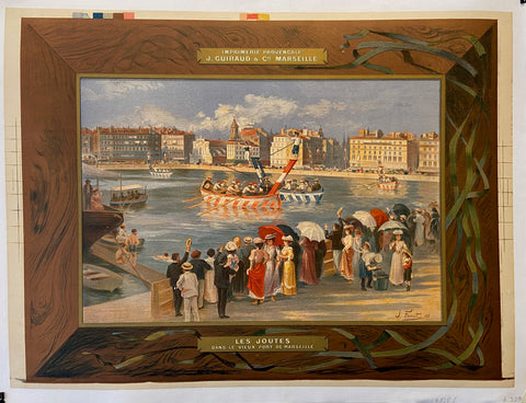 Link to  Les Joutes Dans le Vieux Port de Marseille Poster ✓France, 1905  Product