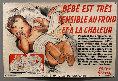 Link to  Comité National de l'Enfance Bébé est Très Sensible PosterFrance, c. 1930s  Product