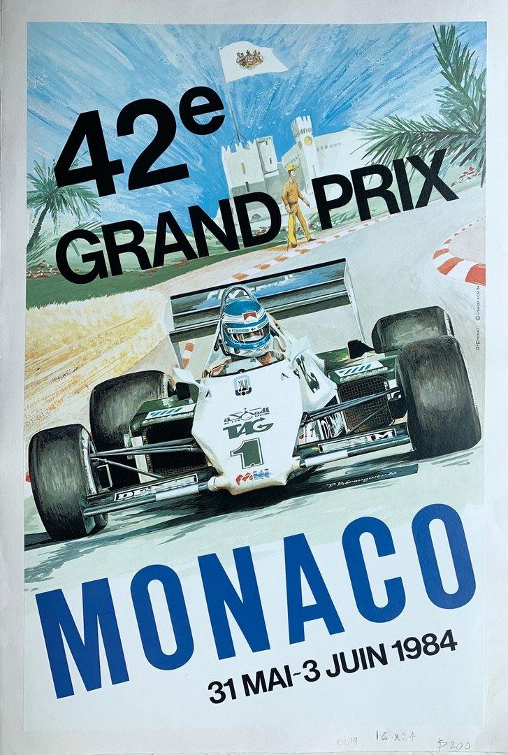 42e Grand Prix Monaco -- 31 Mai - 3 Juin 1984 - Poster Museum