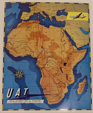 Link to  UAT Aeromaritime Poster ✓France, c.1950  Product