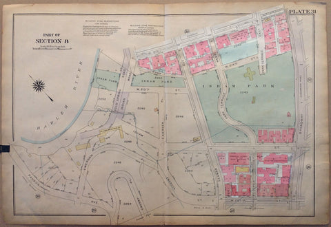 Link to  NYC Bronx Map - Part of Section 8, Harlem River, Payson ave & Isham ParkU.S.A c. 1921  Product