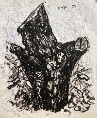 Link to  Tree Trunk Konstantin Bokov Oil Stick DrawingU.S.A, 1991  Product