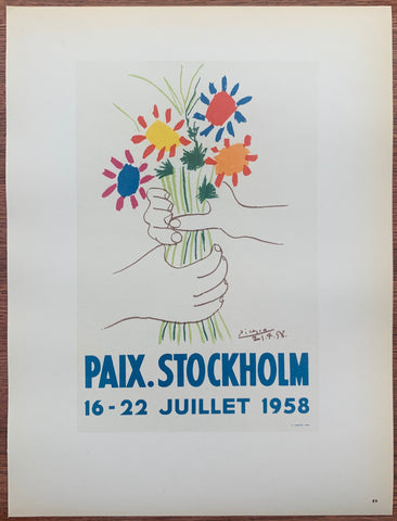 Link to  Pablo Picasso Paix Stockholm #89Lithograph, 1958  Product