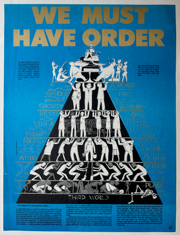 Link to  We Must Have Order War Resisters League Blue PosterUSA, c. 1980  Product