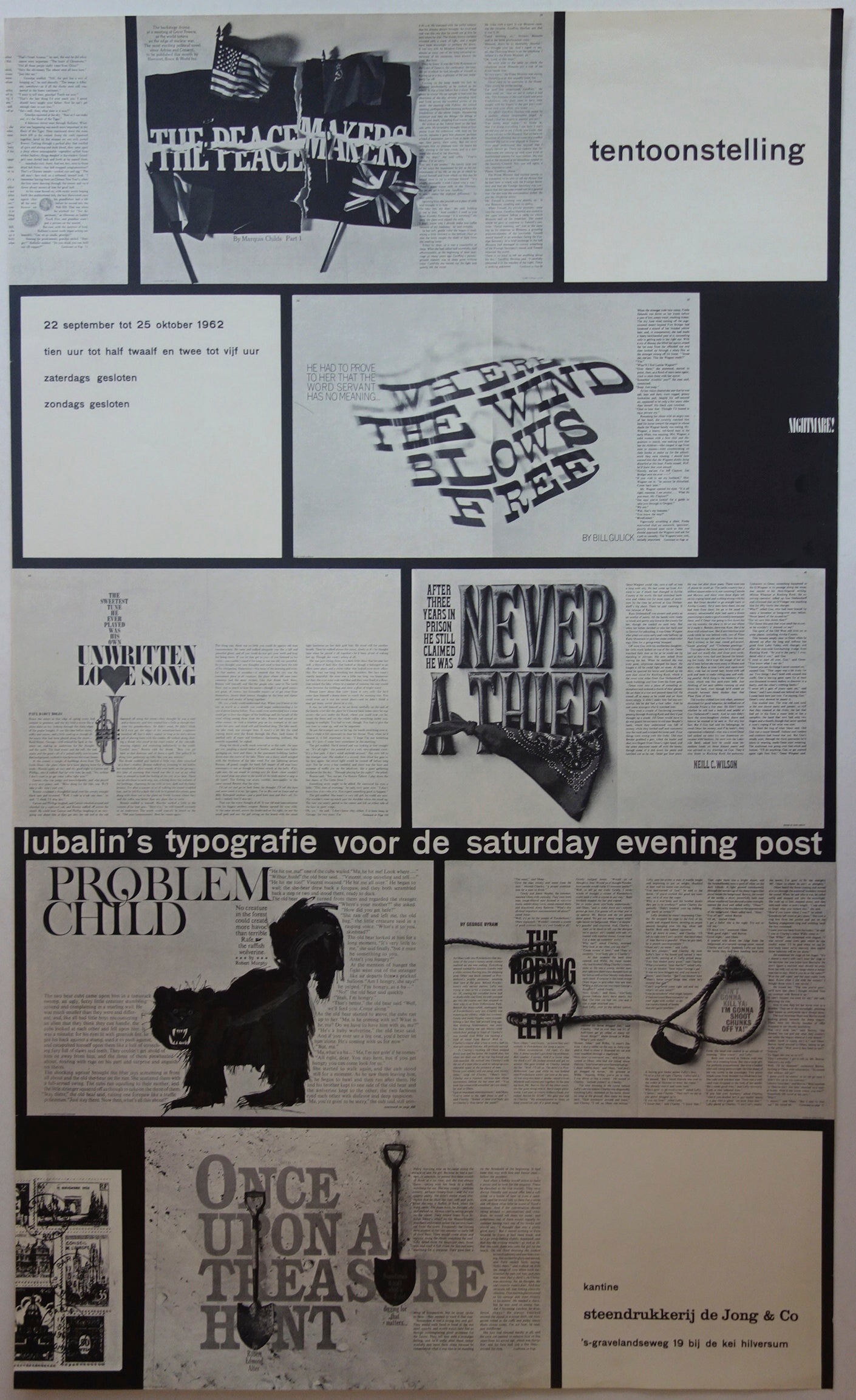 Tentoonstelling: Lubalin's Typografie Voor De Saturday Evening Post