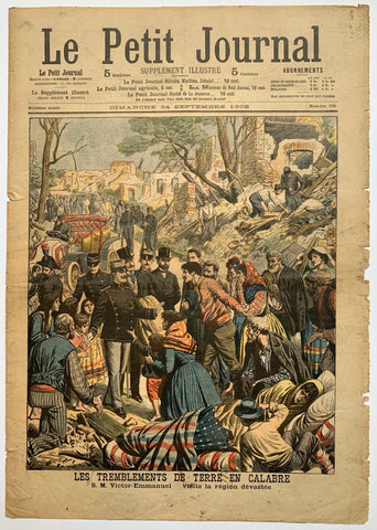 Link to  Le Petit Journal - "Les Tremblements de Terre en Calabre"France, C. 1900  Product