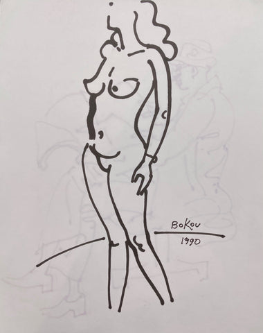 Link to  Standing Female Nude Konstantin Bokov DrawingU.S.A, 1990  Product