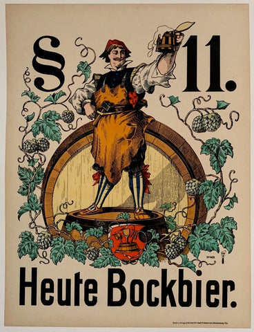 Link to  Heute Bockbier poster✓Germany, 1880  Product