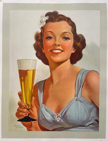 Link to  Alber Fisher Woman With Beer PosterU.S.A. c.1960  Product