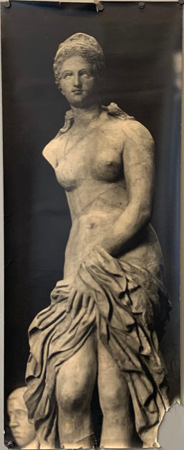 A poster of a Greco Roman statue.