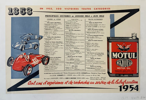 Link to  Motul Century Motor Oil PosterFrance 1954  Product