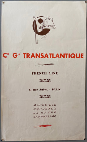 Link to  Cie Gle Transatlantique/ David Freres PosterFrance, c. 1930  Product