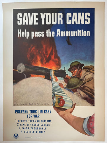 Link to  War Production Board 'Save Your Cans' PosterUSA, 1943  Product
