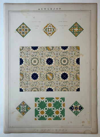 Link to  Azulejos Alhambra Print 1England, c. 1844  Product