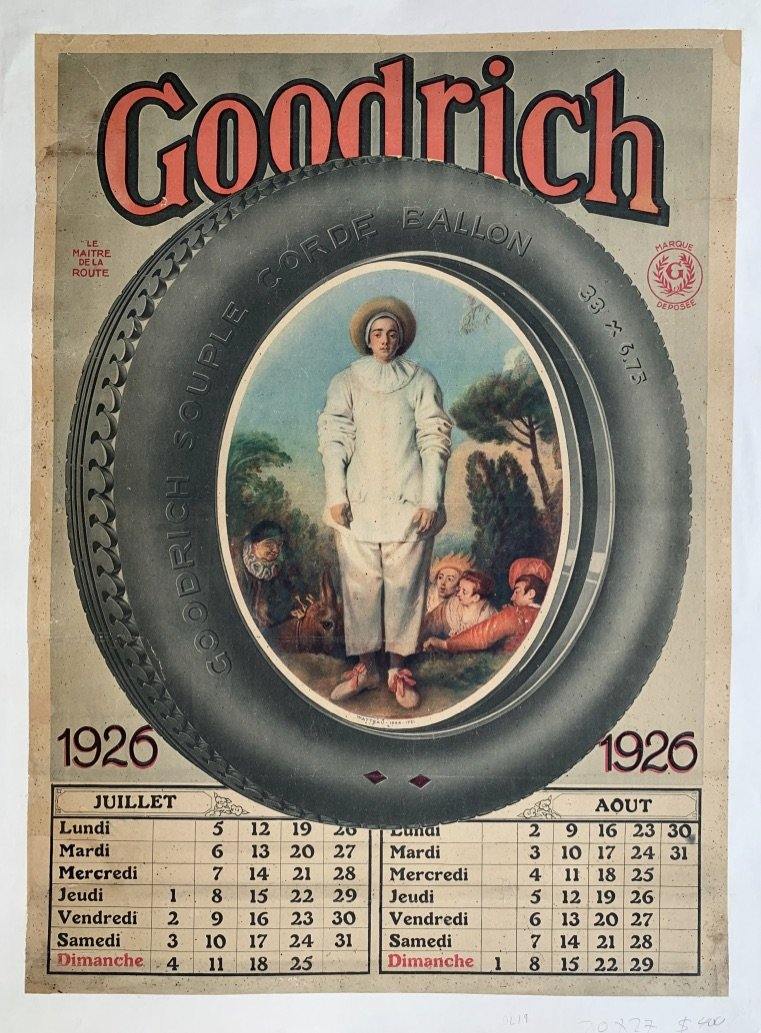 Goodrich 1926 Gilles Watteau - Poster Museum
