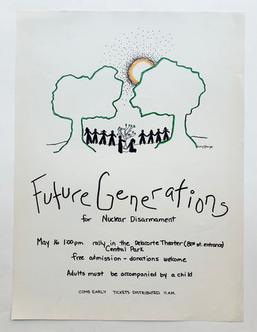 Link to  Future Generations for Nuclear Disarmament Poster ✓USA, c. 1980  Product