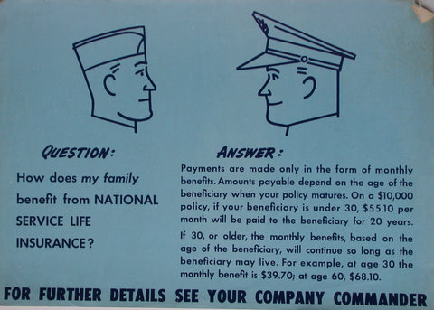 Link to  WW2 Insurance Question: "How Does my Family-"USA, C.1939  Product