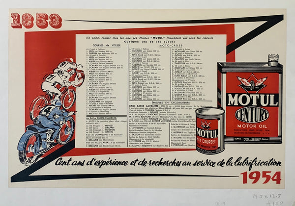 Ancien Buvard Publicitaire 1954 huile motul motocycle moto course garage n°1 Ancien Buvard Publicitaire 1954 huile motul motocycle moto course garage n°1