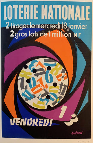 Link to  Loterie Nationale: "Spiraled Numbers"France, C. 1960  Product