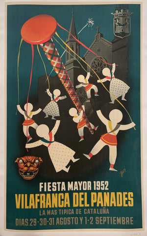 Link to  Vilafranca del Panades PosterSpain, 1952  Product