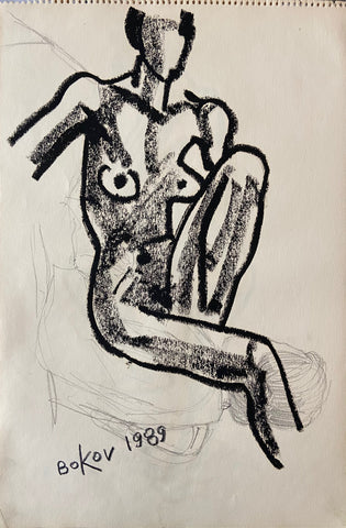 Link to  Female Nude Konstantin Bokov Charcoal DrawingU.S.A, 1989  Product