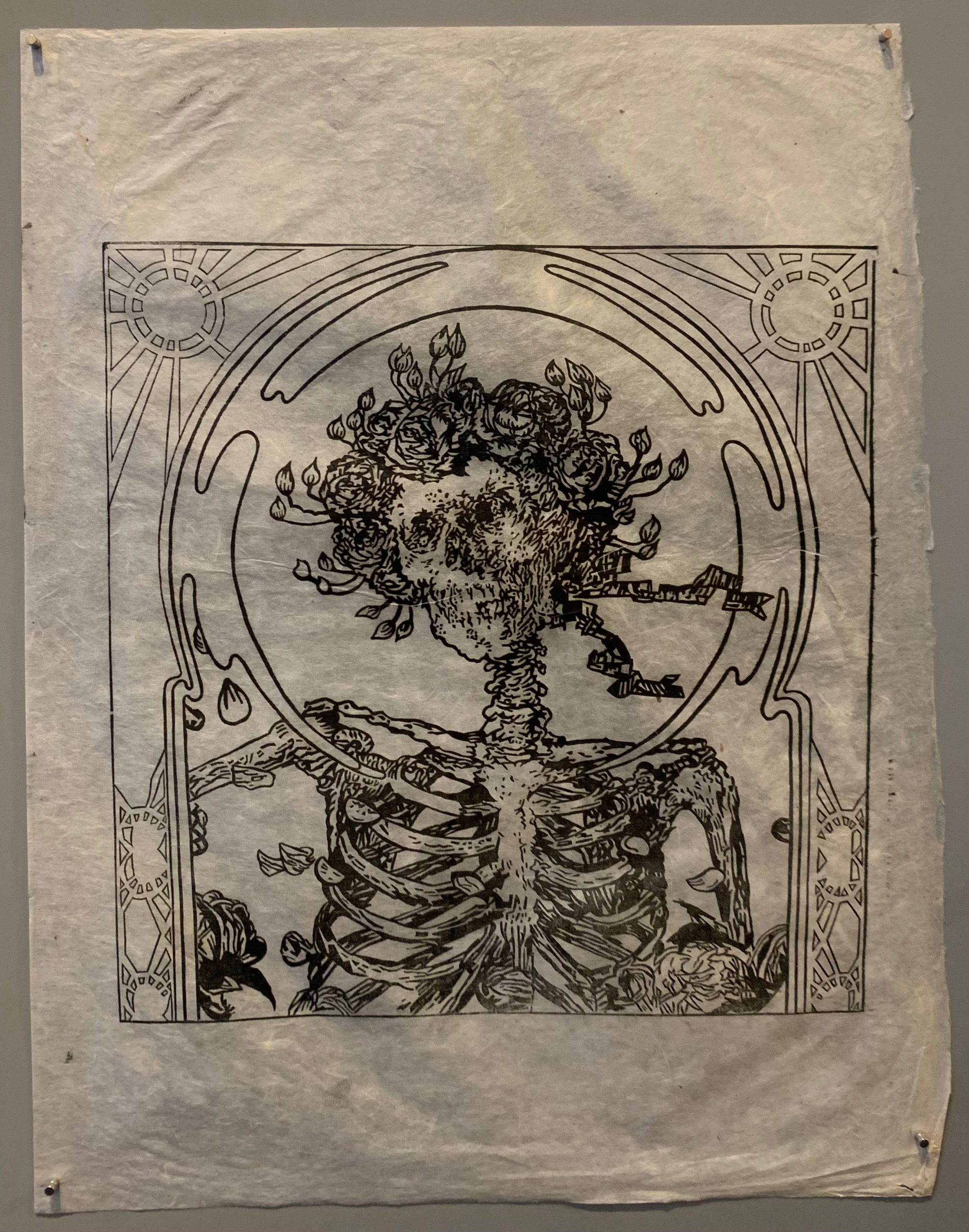 Grateful Dead Skeleton Roses