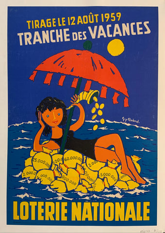 Link to  Loterie Nationale Tranche des Vacances PosterFrance, 1959  Product