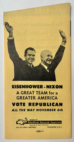 Link to  Eisenhower Nixon Campaign FlyerUSA, 1952  Product