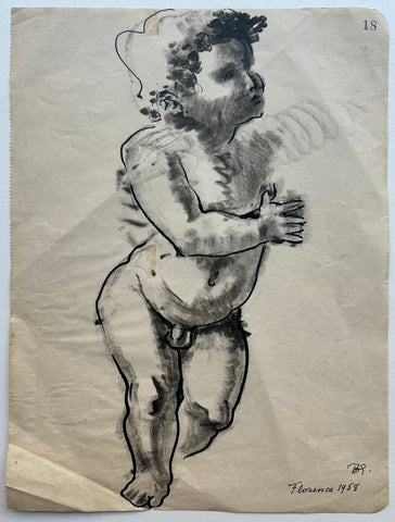 Link to  Cherub Sketch, Benoît Gilsoul #7Belgium, c. 1980s  Product