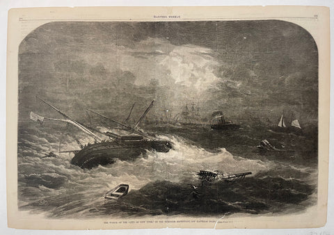 Link to  Harper's Weekly "Wreck of the City of New York" IllustrationU.S.A., 1862  Product