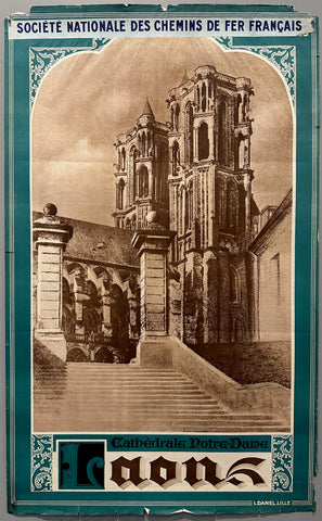 Link to  Cathédrale Notre-Dame de Laon PosterFrance c. 1955  Product