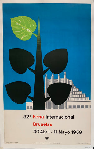 Link to  32a Feria Internacional Bruselas Poster ✓Belgium, 1959  Product