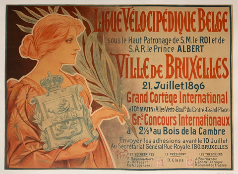 Link to  Ligue Velocipedique Belge PosterBelgium, 1896  Product