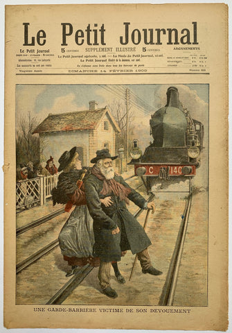 Link to  Le Petit Journal - "Une Garde-Barriere Victime de Son Devouement"France, C. 1900  Product