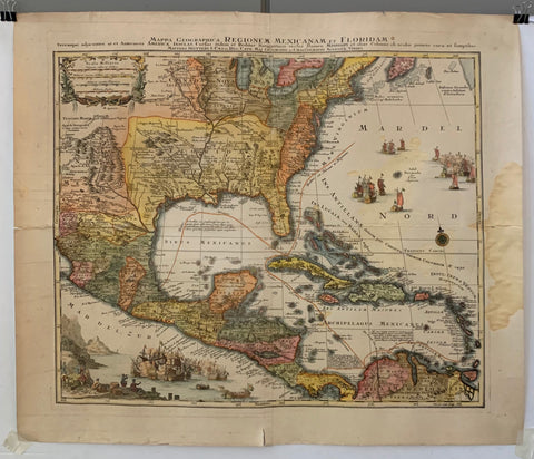 Link to  Mappa Geographica Regionem Mexicanam et Floridam PosterGermany, c. 1730  Product